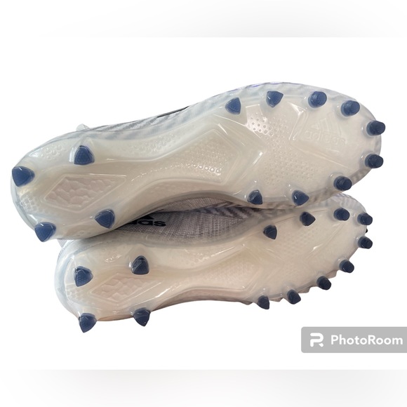 New Adidas Primeknit Mahomes Football Cleats White/Grey/Navy Blue Size 11.5 - Picture 8 of 8